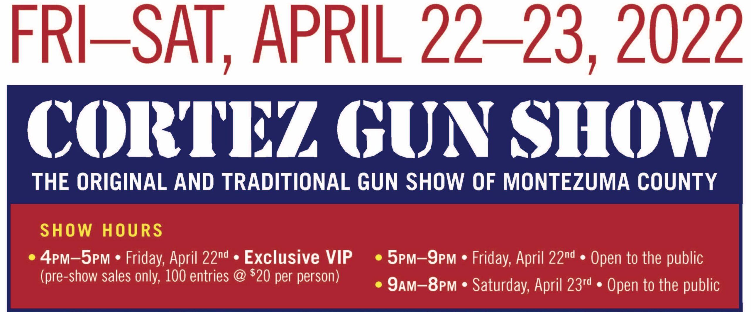 2022 Cortez Gun Show header